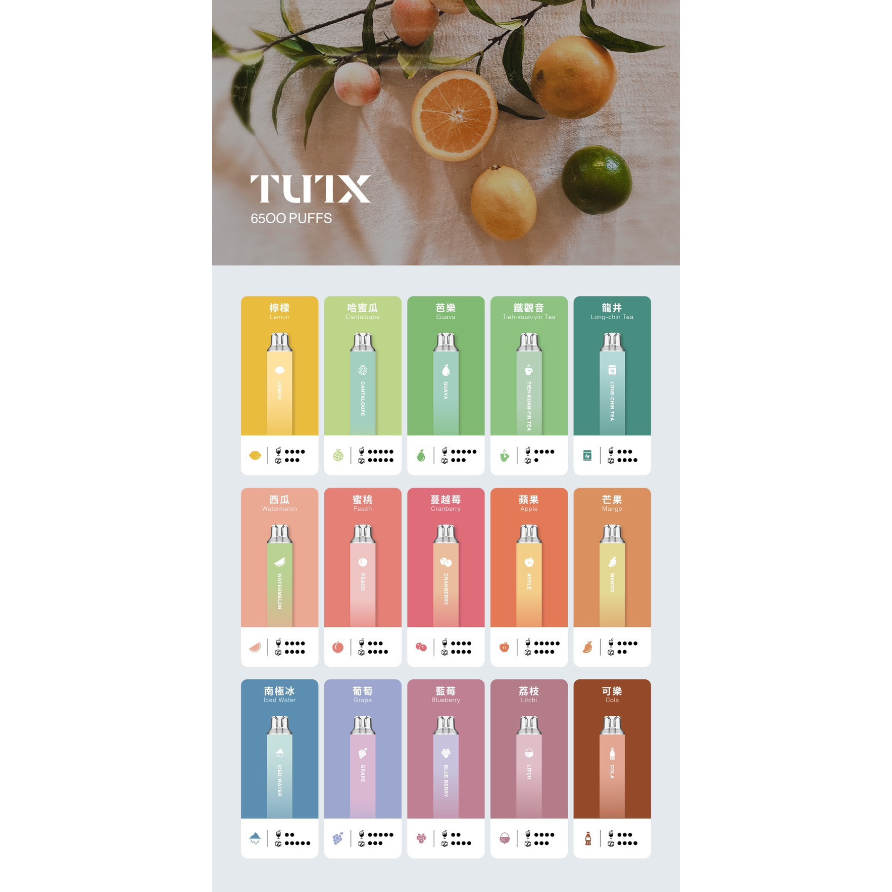 <p><strong>TUTX 6500口<br />
拋棄式/一次性</strong></p>